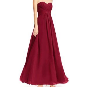 Azazie Red Strapless Yazmin Bridesmaid Dress